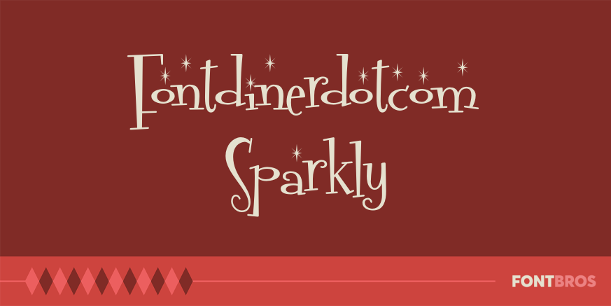 Fontdinerdotcom Sparkly Font Poster