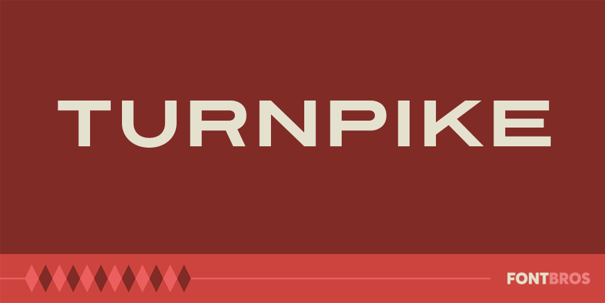 Turnpike Font Poster