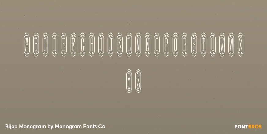 Bijou Monogram Font Poster #2