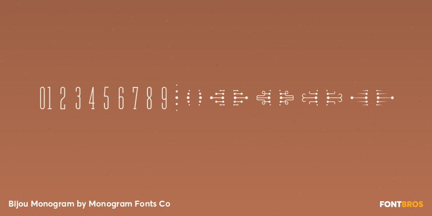 Bijou Monogram Font Poster #4