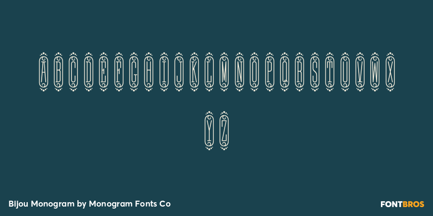 Bijou Monogram Font Poster #1