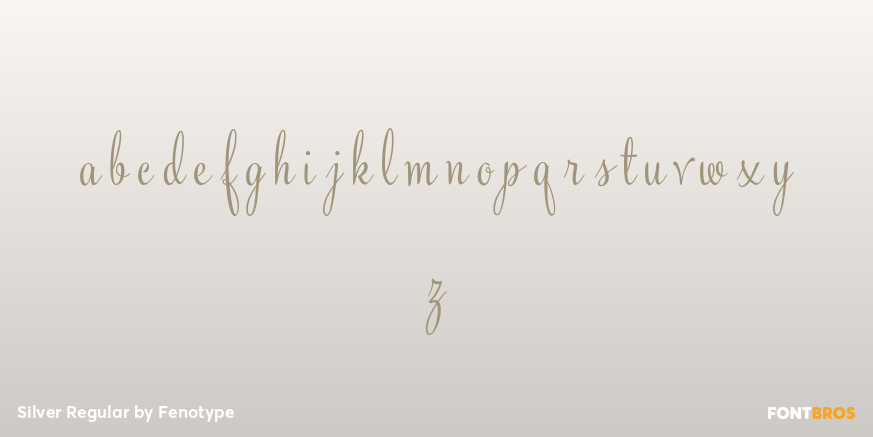 Silver Regular Font Poster #1