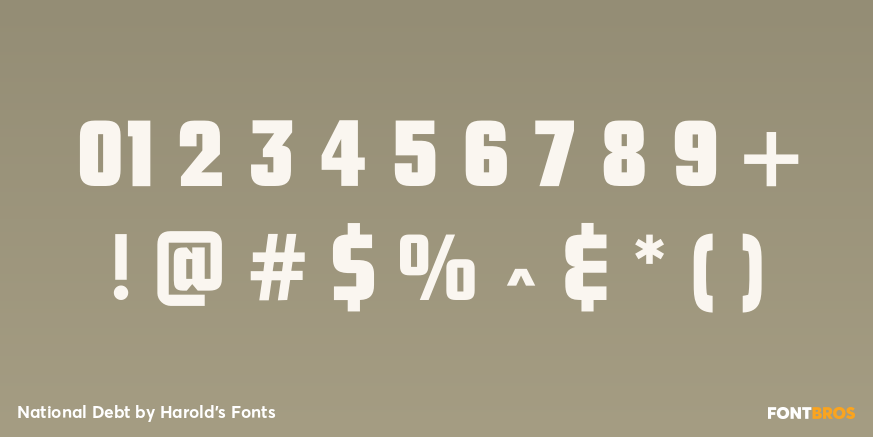 National Debt Font Poster #1