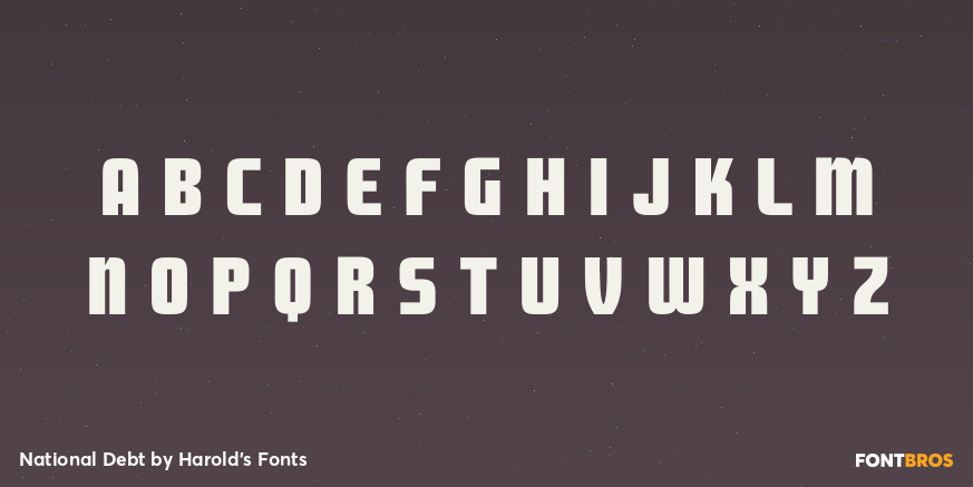 National Debt Font Poster #1