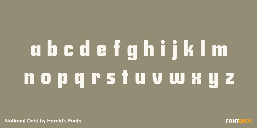 National Debt Font Poster #1