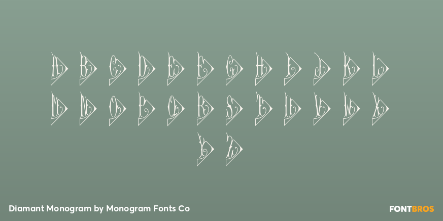 Diamant Monogram Font Poster #3