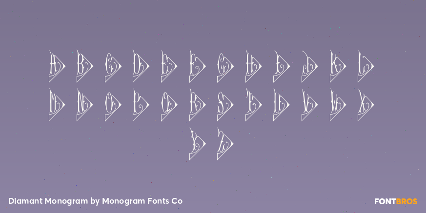 Diamant Monogram Font Poster #1