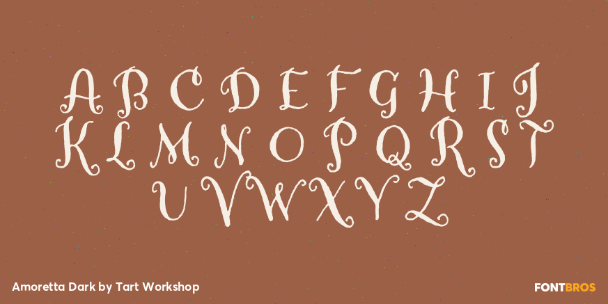 Amoretta Dark Font Poster #2