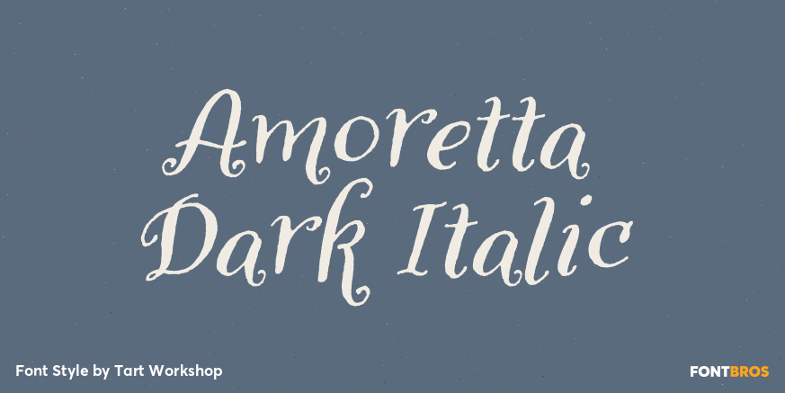 Amoretta Dark Italic Poster