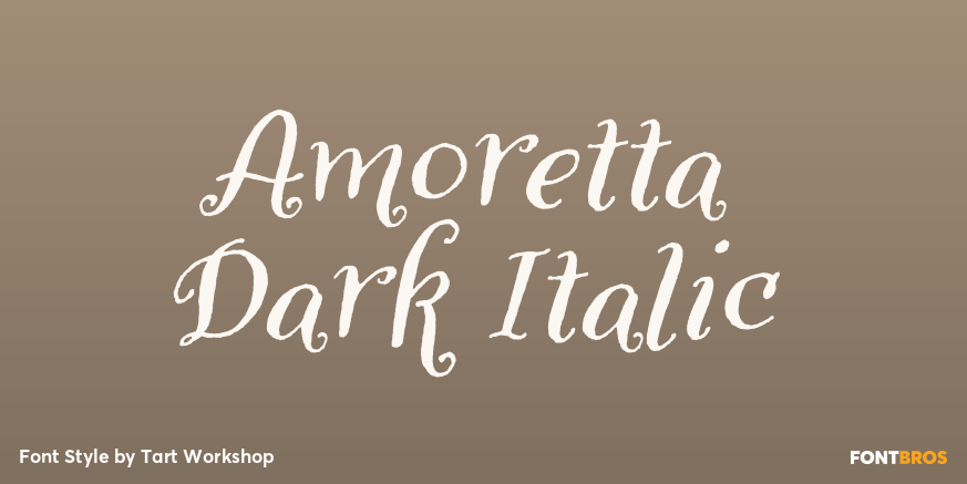 Amoretta Dark Italic Poster
