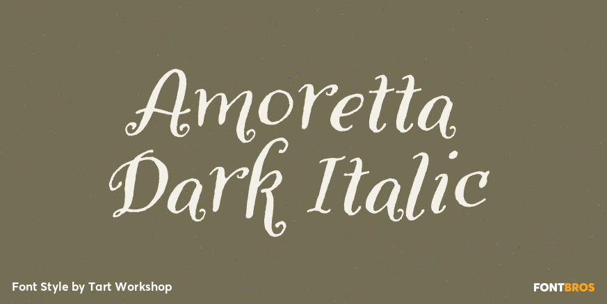 Amoretta Dark Italic Poster
