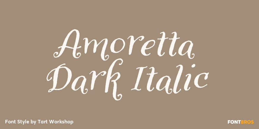 Amoretta Dark Italic Poster