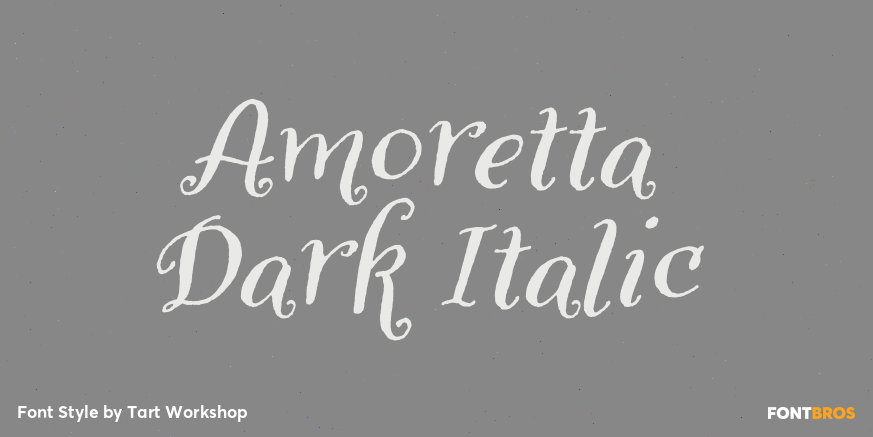 Amoretta Dark Italic Poster