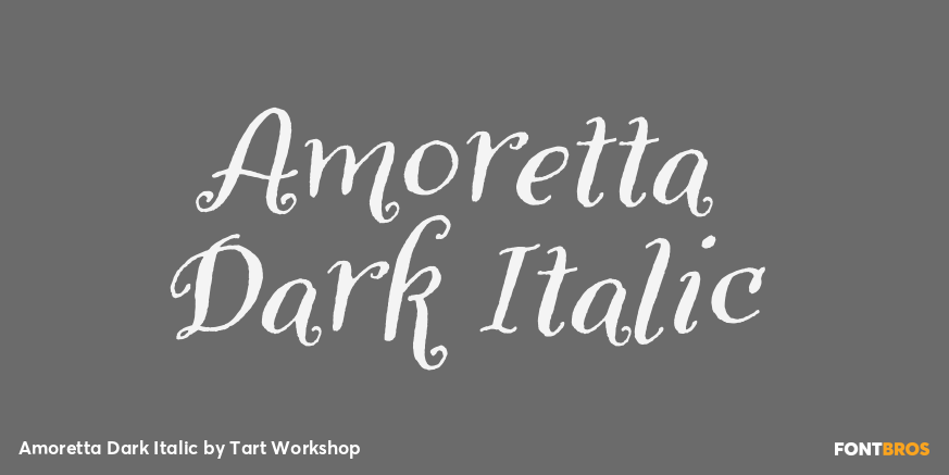 Amoretta Dark Italic Poster