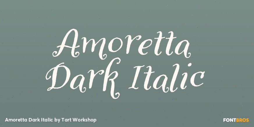 Amoretta Dark Italic Poster
