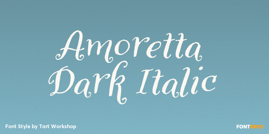 Amoretta Dark Italic Poster