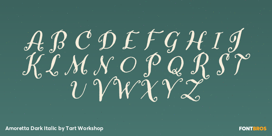 Amoretta Dark Italic Font Poster #1