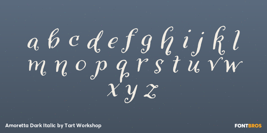 Amoretta Dark Italic Font Poster #1