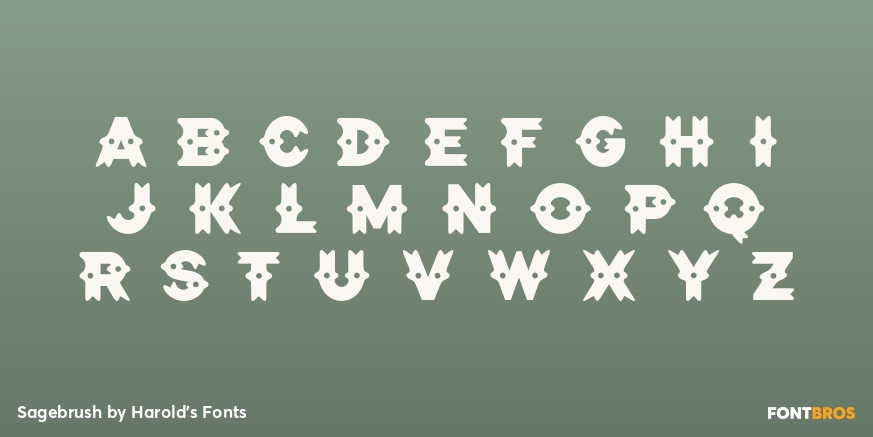 Sagebrush Font Poster #1