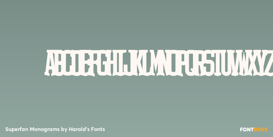 Superfan Monograms Font Poster #2