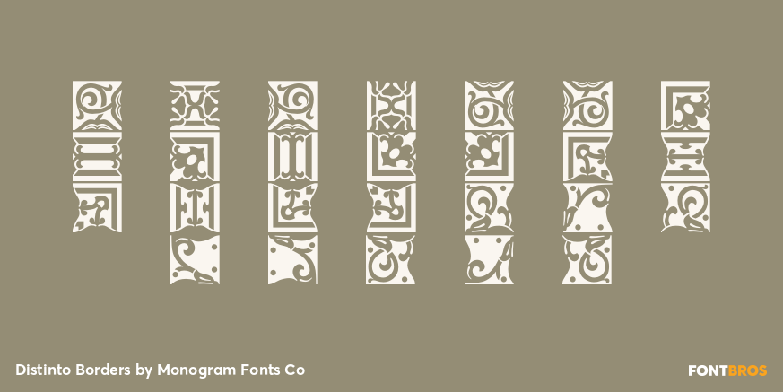 Distinto Borders Font Poster #2