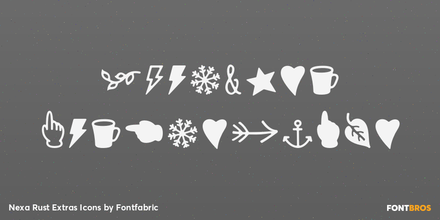 Nexa Rust Extras Icons Poster