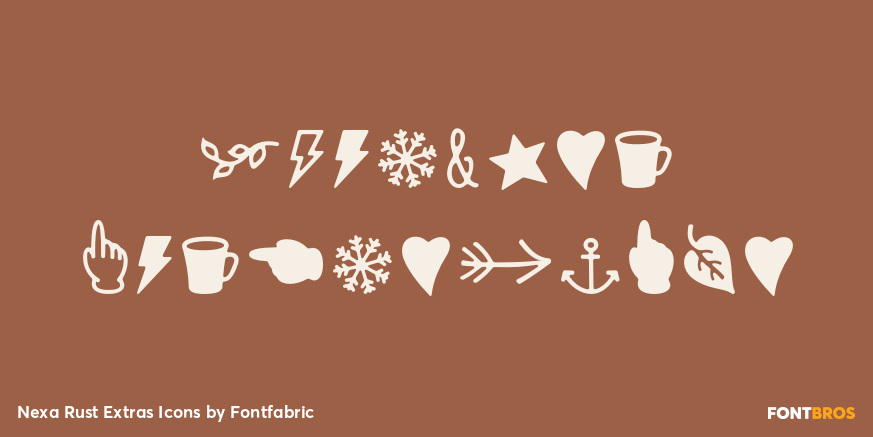 Nexa Rust Extras Icons Poster