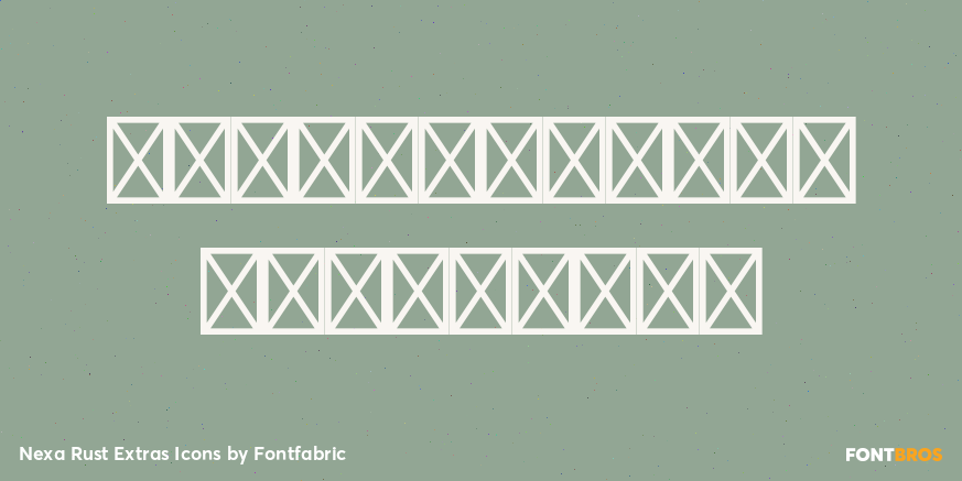 Nexa Rust Extras Icons Font Poster #4
