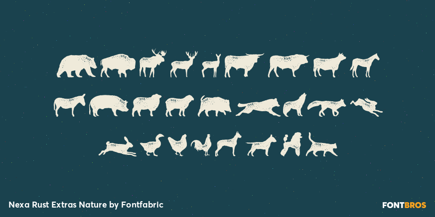 Nexa Rust Extras Nature Font Poster #2