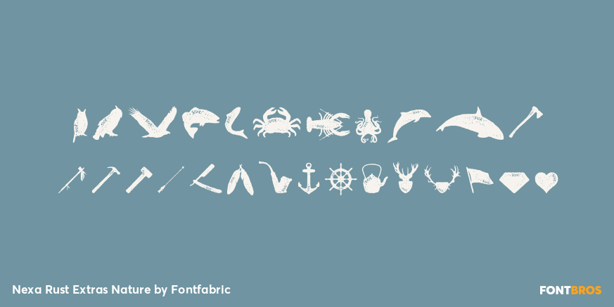 Nexa Rust Extras Nature Font Poster #3