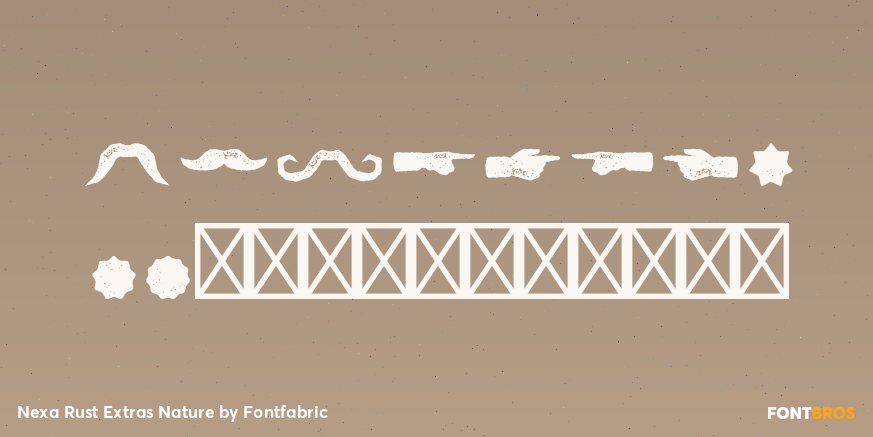 Nexa Rust Extras Nature Font Poster #4