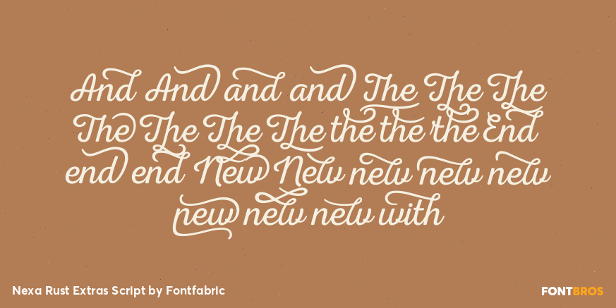 Nexa Rust Extras Script Font Poster #2