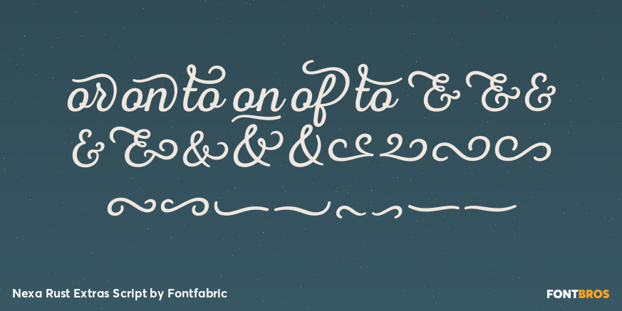 Nexa Rust Extras Script Font Poster #3