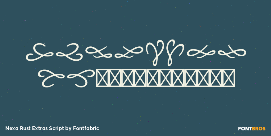 Nexa Rust Extras Script Font Poster #4