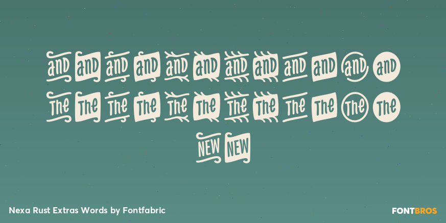 Nexa Rust Extras Words Font Poster #2