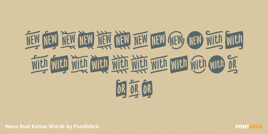 Nexa Rust Extras Words Font Poster #3