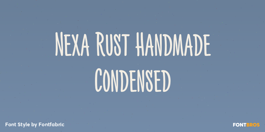 Nexa Rust Handmade Condensed Font Poster #1