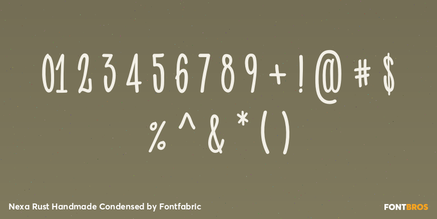 Nexa Rust Handmade Condensed Font Poster #1