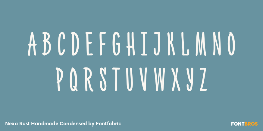Nexa Rust Handmade Condensed Font Poster #1