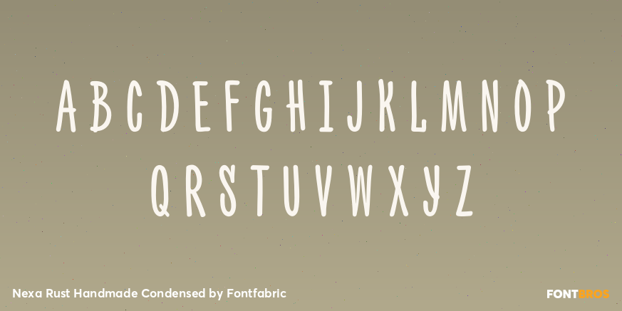 Nexa Rust Handmade Condensed Font Poster #1