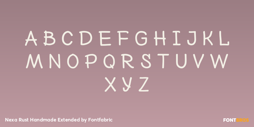 Nexa Rust Handmade Extended Font Poster #3