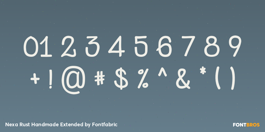 Nexa Rust Handmade Extended Font Poster #4