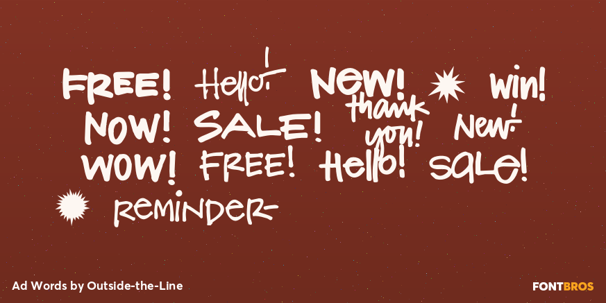 Ad Words Font Poster #2