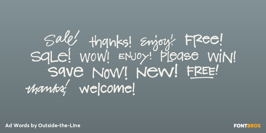 Ad Words Font Poster #3