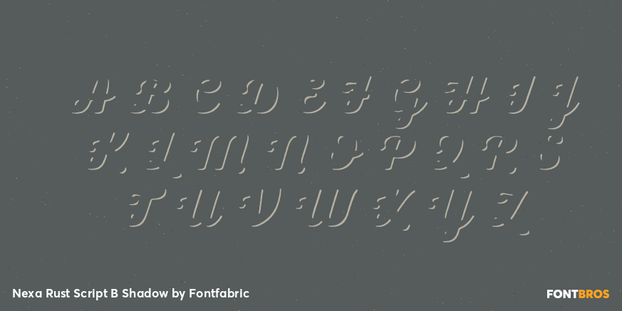Nexa Rust Script B Shadow Font Poster #2