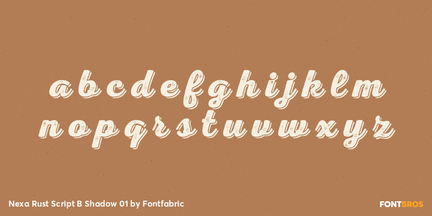 Nexa Rust Script B Shadow 01 Font Poster #3