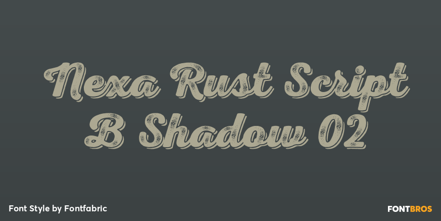 Nexa Rust Script B Shadow 02 Font Poster #1