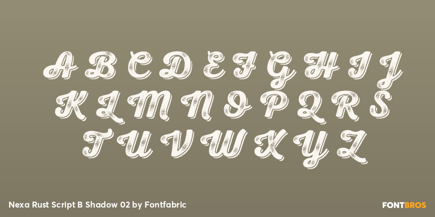 Nexa Rust Script B Shadow 02 Font Poster #2