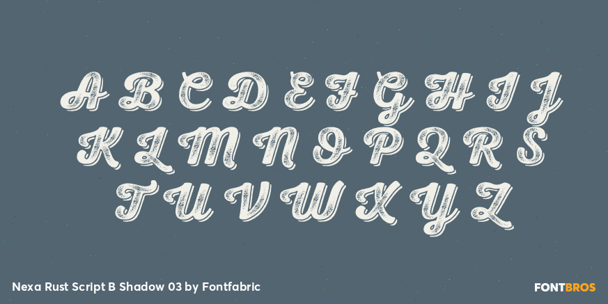 Nexa Rust Script B Shadow 03 Font Poster #2