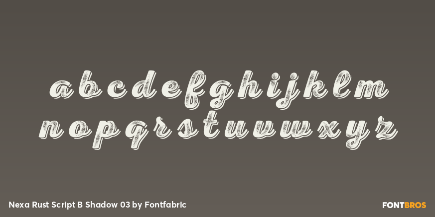 Nexa Rust Script B Shadow 03 Font Poster #3